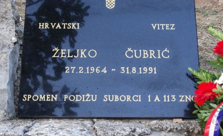  Obljetnica pogibije Željka Čubrića, pripadnika 1. A satnije 113.brig ZNG